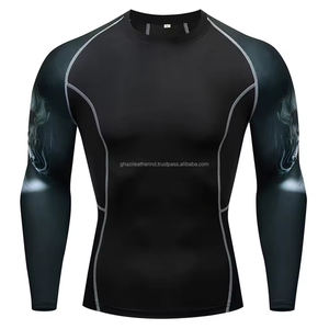 Vêtements personnalisés Vêtements de protection solaire Rush Guard Vêtements pour hommes Chemise de compression Rashguard Gilets pour hommes Rash Guard Meilleurs rashguards - Product Image 4