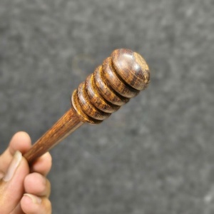 Natural Wooden Honey Dipper Sticks | Honey Drizzler Spoon, Kitchen <b>Tool</b> - Product Image 3