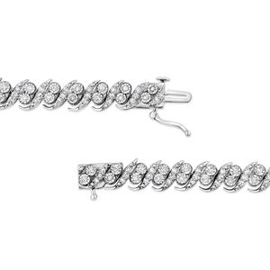 Bracciale Tennis alla Moda con Diamanti Taglio Rotondo da 2.0 carati, in Argento Sterling .925, Colore I-J, Purezza I3, 7.25 Pollici - Product Image 3