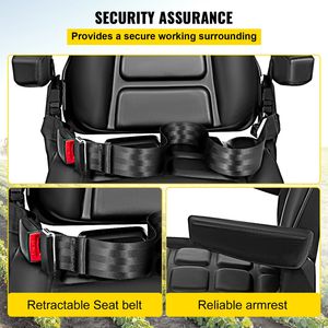 Cintura di Sicurezza Regolabile con Bracciolo per Carrelli Elevatori, Escavatori, Trattori - Componente Universale per Macchine Edili - Product Image 4