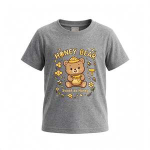 Fabricant OEM ODM de t-shirts imprimés pour enfants, garçons et bébés, design personnalisé, t-shirts imprimés élégants et décontractés pour garçons, en provenance du Bangladesh. - Product Image 1