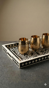 Bandeja de Servir de Lujo con Incrustaciones de Hueso, Hecha a Mano, Decorativa para Mesa de Centro, Adorno para el Hogar de Tradebyd - Product Image 5