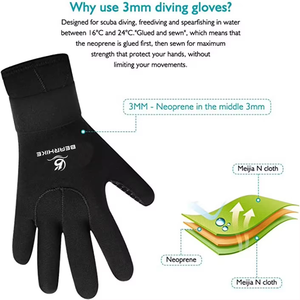 Factory CR Neoprene Diving <b>Gloves</b> Full Antiskid Super Stretch Water Sports Scuba Spearfishing <b>Warm</b> <b>Gloves</b> - Product Image 4