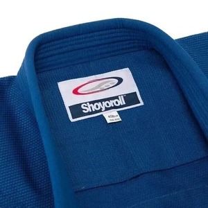 ชุดยูโด Shoyorol สีน้ำเงิน ผ้าฝ้าย 100% ทรงหลวม ใส่ได้ทั้งชายและหญิง สำหรับผู้ใหญ่ พร้อมโลโก้ด้านหน้า พิมพ์ลาย DTG ยืดหยุ่น ระบายอากาศได้ดี ทนทาน - Product Image 3