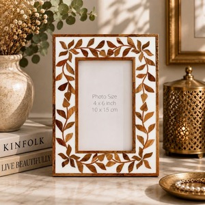 Antique Bone Inlay Photo <b>Frame</b> Handmade Decorative <b>Picture</b> <b>Frame</b> For Living Room Bedroom Office <b>Wedding</b> And Luxury Home Interior - Product Image 4