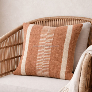 Soft Cotton Woven <b>Pillow</b> Sham Ecofriendly Striped Foldable Premium Quality Durable Zipper Woven <b>Sofa</b> <b>Pillow</b> Cover - Product Image 2