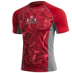 Men's Short Sleeve Rash Guard Black Quick Dry Sport Top Compression Shirt - Product Image 4