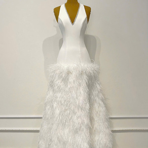 ชุดเดรสงานแต่งงานคุณภาพสูงงาน OEM ชุดราตรีขนนกออกแบบเองได้ด้วย tnbp - Product Image 1