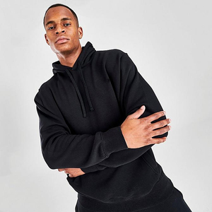 Ensemble de survêtement décontracté et sportif pour homme grande taille, avec jogging et sweat à capuche, logo personnalisable, 100% coton uni, haute qualité, respirant, ODM - Product Image 2