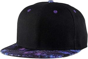 Snapback <b>Hat</b> for Men Women Style Colorful <b>Flat</b> Bill <b>Hats</b> Teens Adjustable Baseball Cap - Product Image 4
