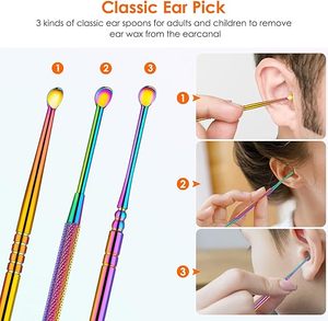 Kit professionnel de nettoyage d'oreilles sûr et efficace avec curettes en acier inoxydable pour adultes et enfants à domicile - Product Image 4