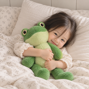 ตุ๊กตากบสีเขียวน่ารักสำหรับเด็ก OEM ของเล่นตุ๊กตาสัตว์นุ่มนิ่ม ของขวัญสำหรับเด็ก ออกแบบเองได้ ขายส่งจำนวนมาก - Product Image 1