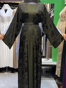 Nouvelle Abaya 2026 à Vendre, Modèle Dubaï, Perlée et Pailletée, Manches Longues, Traditionnelle Musulmane, Faite à la Main, pour Mariage, Respirante, Col en V pour Femme - Product Image 4