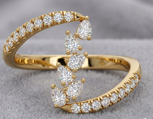 Luxury Lab Grown Diamond <b>Ring</b> Gold East-West Bezel <b>Set</b> Oval Cut Engagement <b>Rings</b> for <b>Women</b> Wholesale Jewelry Factory Price - Product Image 2
