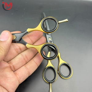 Ciseaux professionnels pour la coupe des cheveux, acier inoxydable à haute teneur en carbone, lame tranchante, 28 dents, pour droitiers, manche long, usage en salon - Product Image 2