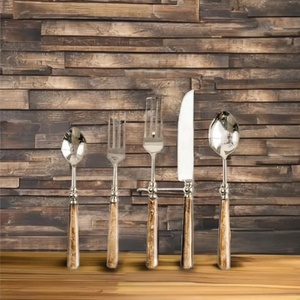 Ensemble de couverts de fête de luxe à poignée en os naturel pour la salle à manger ensemble de couverts en acier inoxydable pour les fêtes, ensemble de couverts en acier miroir - Product Image 2