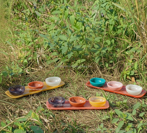 ถาดเสิร์ฟเรซิ่นทำมือพร้อมชามเข้าชุด – ชุดขนมและผลไม้อบแห้ง - Product Image 5