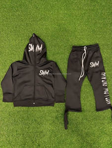 Ensemble de survêtement streetwear surdimensionné pour homme avec masque intégré, en molleton épais, vente en gros, marque de vêtements à marque privée - Product Image 5