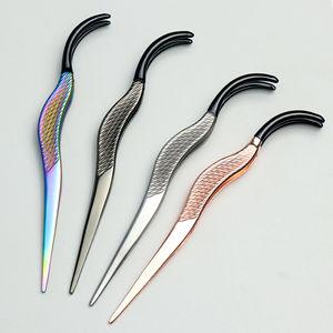 MAHFOOZ INSTRUMENTS 2026 Nouvel applicateur de cils DIY personnalisé, outils applicateurs de cils courbés, pince à cils DIY avec logo personnalisé pour la pose de cils DIY - Product Image 4