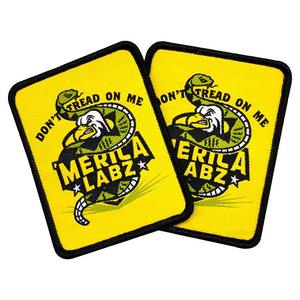 Parches de Logotipo Personalizados Ecológicos Más Vendidos, Etiquetas Tejidas con Borde Merrow, Parches Bordados, Sublimación, Gancho de PU 2026 - Product Image 2