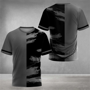 T-shirt à coupe décontractée, style streetwear confortable, mode urbaine, design contemporain, look décontracté, t-shirt en coton mélangé doux - Product Image 1