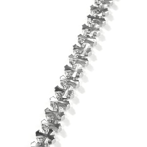 Iced Out Hip Hop Copper Full CZ Micro Paved Cross Chain Bracelet 11.5mm Cross Bracelet for <b>Men</b> Women <b>Men</b> Daily Wear - Product Image 2