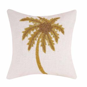 ปลอกหมอนอิงลายดอกไม้ประดับลูกปัดแก้วแบบใหม่ ปลอกหมอนอิงตกแต่งประดับลูกปัด สำหรับโซฟา เก้าอี้ หรือเตียง - Product Image 3