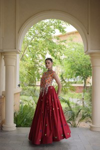 Lehenga Choli de Algodón para Mujer, para Bodas, Compra en Línea, Surat, India, Vestidos Reales para Bodas Pakistaníes 2026 - Product Image 5