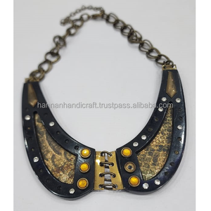 Colliers pendentifs en perles de résine écologiques faits à la main, style bohème mosaïque, pour femmes, prix de gros pour cadeaux HH-01234 - Product Image 3