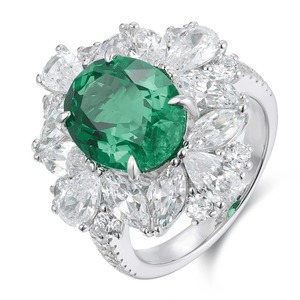 Bague éternelle en argent 925 de haute qualité, coupe ovale personnalisée, cadeau d'anniversaire pour femme, bijoux - Product Image 2