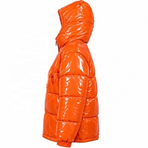 Chaqueta Bomber Brillante Personalizada para Hombre, Chaqueta Acolchada con Capucha para Invierno, Chaqueta Abrigada para Exteriores - Product Image 3