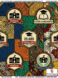 Fabricant de Tissus Imprimés Africains Personnalisés Fournisseur de Textiles pour Uniformes Scolaires, Anniversaires, Conventions et Célébrations OEM ODM - Product Image 2