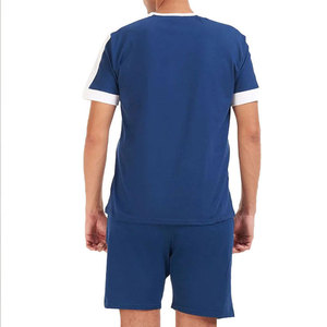 Conjunto Deportivo Econex para Hombre, Camiseta y Pantalones Cortos Deportivos Casuales Transpirables, de Secado Rápido, Tejido de Algodón de 320g, para Verano, Blanco y Morado - Product Image 4