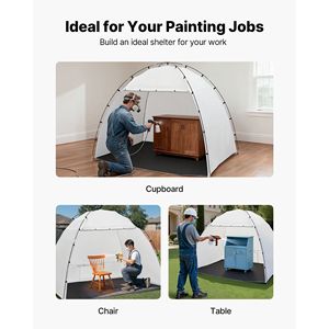 Cabina di Verniciatura Portatile 233 x 172 x 190 cm con Rete a Maglie Integrate nel Pavimento per Verniciatura a Spruzzo - Product Image 4