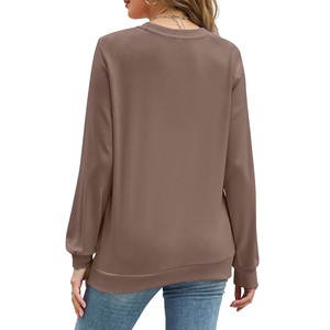 Suéter de Punto de Manga Larga 100% Algodón para Mujer, Color Sólido, Informal, para Otoño, Transpirable, Corte Regular, de BD - Product Image 6