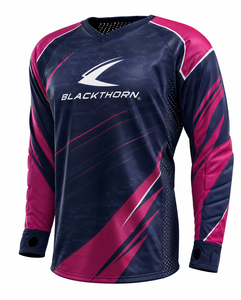 Camiseta de Paintball Sublimada por Completo con Logotipo Personalizado al por Mayor, 100% Poliéster, Parte Trasera de Malla, Resistente al Viento, UPF 50, Cierre con Cordón - Product Image 2