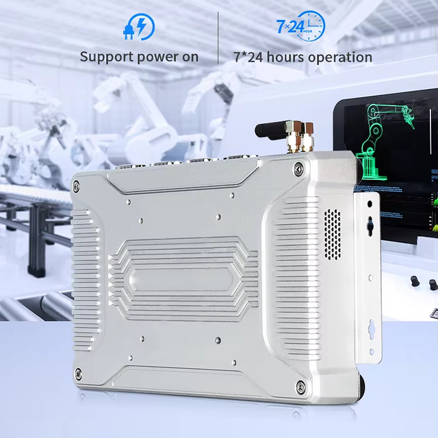 Intel Core I5 10th 10210u Windows7 Rugged Industrial Fanless Mini PC Box Computer with 2*gigabit Lan/8*gpio//lvds/wifi/4g