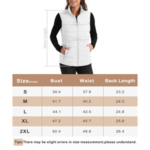 Chaleco Acolchado de Lona para Mujer, con Logotipo Personalizado, Cálido para Invierno, Impermeable, Transpirable, Resistente al Viento, Ecológico, Reversible, de Alta Calidad - Product Image 2