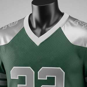 Camiseta de Fútbol Americano Personalizable de Secado Rápido, Transpirable, 100% Poliéster, Protección UV, Manga Corta, para Verano, Fabricación Personalizada - Product Image 3