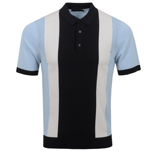 Polo homme personnalisé avec logo, 100% coton, bicolore, séchage rapide, pour le golf - Product Image 1