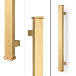 Manija Cuadrada Mate Antigua para Puerta Principal, Diseño Moderno Premium para Puertas de Vidrio y Principales - Product Image 2