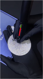 CONCEPTION Colgante Unisex con Logotipo Personalizado Estilo Hip Hop, Chapado en Oro Rosa sobre Plata 925, Certificado GRA, con Moissanita Redonda - Product Image 4