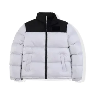 Veste matelassée à capuche décontractée pour homme grande taille, noire, de haute qualité, avec fermeture éclair, 100% duvet, plus de 300g, épaisse, pour l'extérieur, vestes pour hommes - Product Image 1