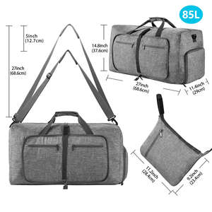 Bolsa de Viaje de Lona Resistente al Agua, Plegable, con Compartimento para Zapatos, Unisex, Forro de Poliéster - Product Image 3