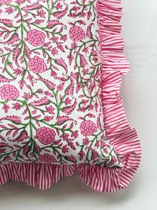 Housse de coussin artisanale bohème en coton imprimé, motif floral coloré, carrée, vintage, pour la maison, l'hôtel, l'hôpital - Product Image 5