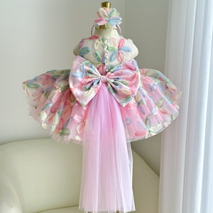 Nouvelle Robe de Princesse en Tulle Fleuri 161 Couleurs, Robe de Soirée Jardin des Fleurs 3D avec Boutons au Dos, Vente en Gros OEM ODM Direct Usine - Product Image 3