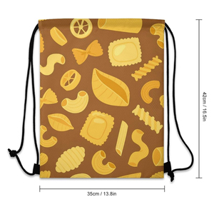 Bolsa Deportiva con Cordón, Estampado de Pasta, Mochila Tipo Saco, Poliéster Reciclable, 50-70L, Logotipo Personalizado para Gimnasio y Viajes - Product Image 6