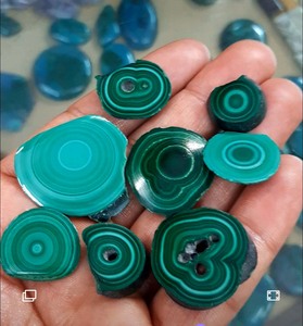 Perles de pierre de malachite lisses de grande taille 25x40mm de qualité supérieure, pierres précieuses, bijoux en macramé, cadeaux pour femmes, articles décoratifs IGI - Product Image 2