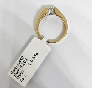 Standard Quality 5.410Gm 14K Yellow Gold Natural Brilliant Cut Luxury Solitaire Diamond Engagement <b>Ring</b> <b>Men</b> Women Rhodium Plated - Product Image 5