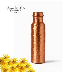 Botella de Agua Reutilizable de Cobre Puro Martillado, Portátil para Viajes, Diseño Moderno, SOFIYA CRAFT - Product Image 1